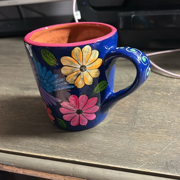 Terra cotta Taza Panchito mug hand painted - Picture 3 of 5